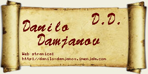 Danilo Damjanov vizit kartica